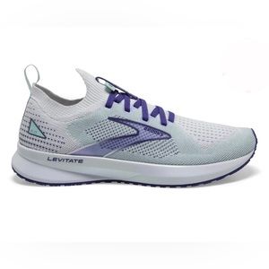 New Brooks Levitate Stealthfit 5 Knit Pretty Iridescent Heel Blue Purple 8.5